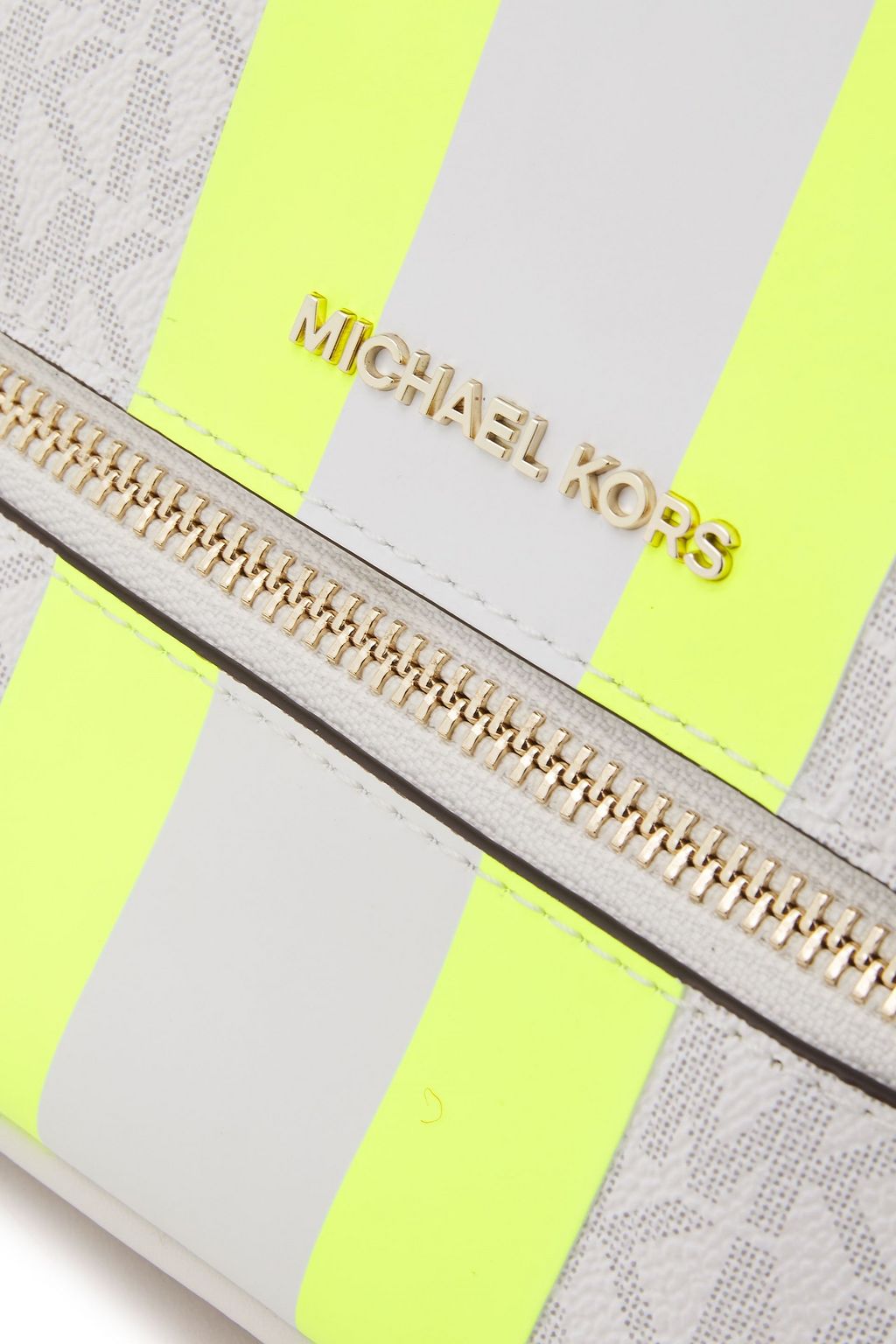 MICHAEL MICHAEL KORS Neontrimmed logoprint faux texturedleather
