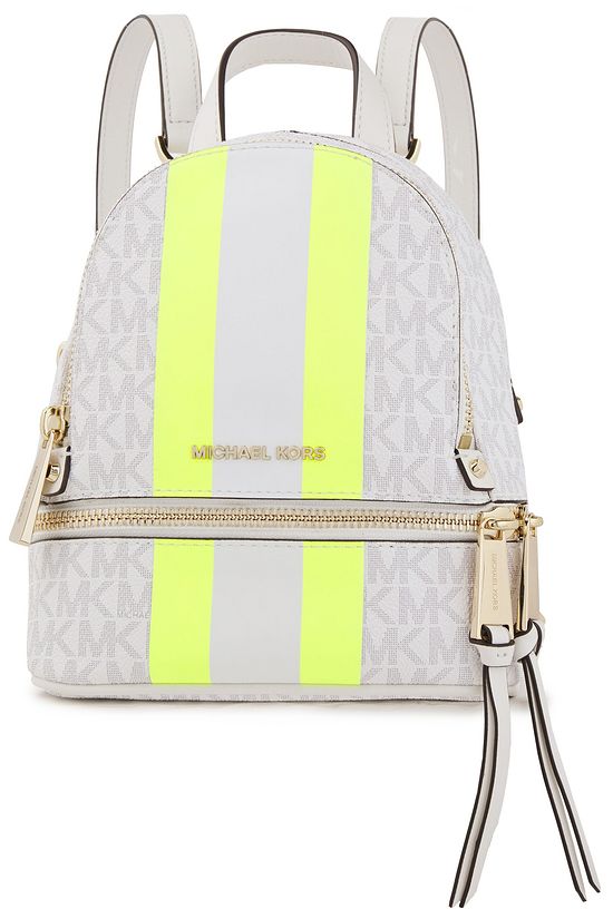 MICHAEL MICHAEL KORS Neontrimmed logoprint faux texturedleather