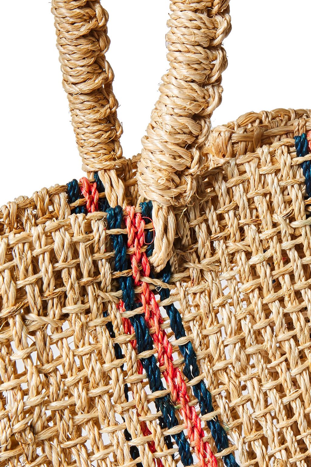 KAYU Benitta striped woven straw tote