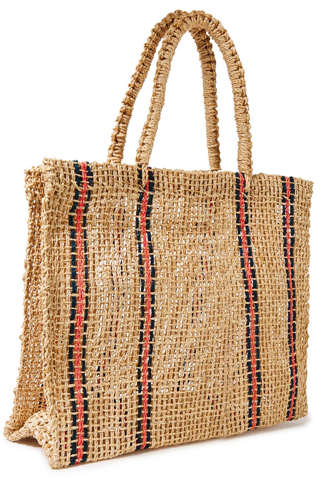 KAYU Benitta striped woven straw tote