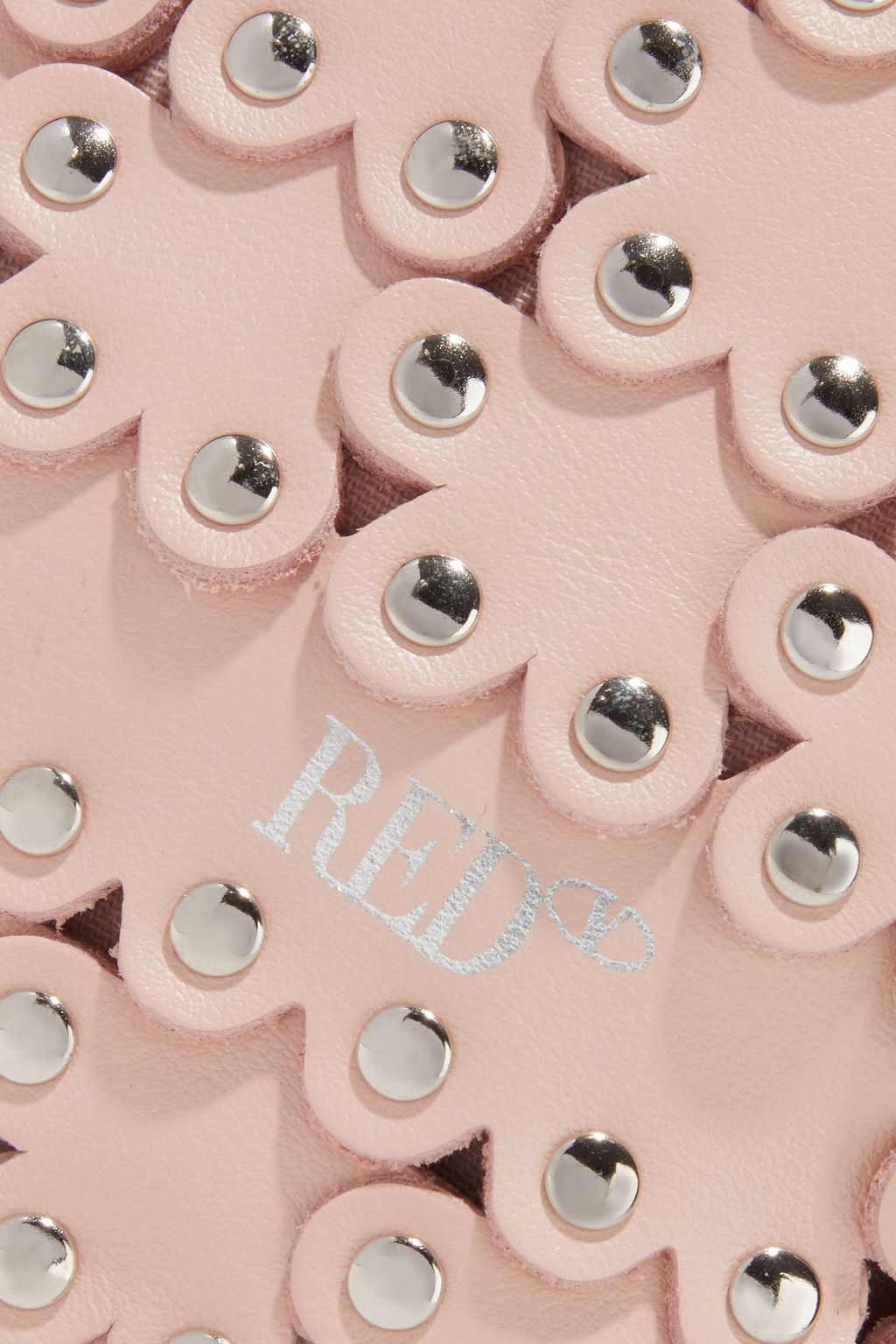 REDVALENTINO Flower Puzzle studded leather bucket bag