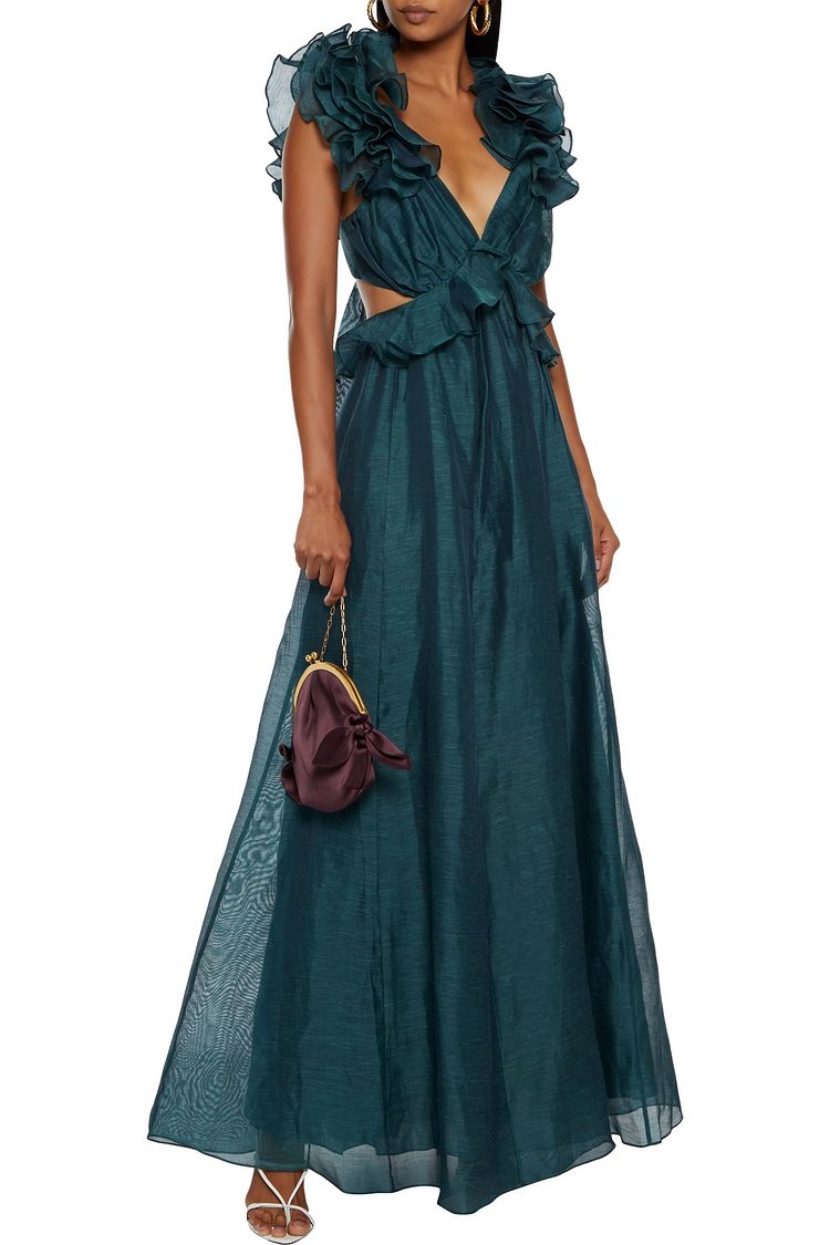 zimmermann ladybeetle ruffle gown
