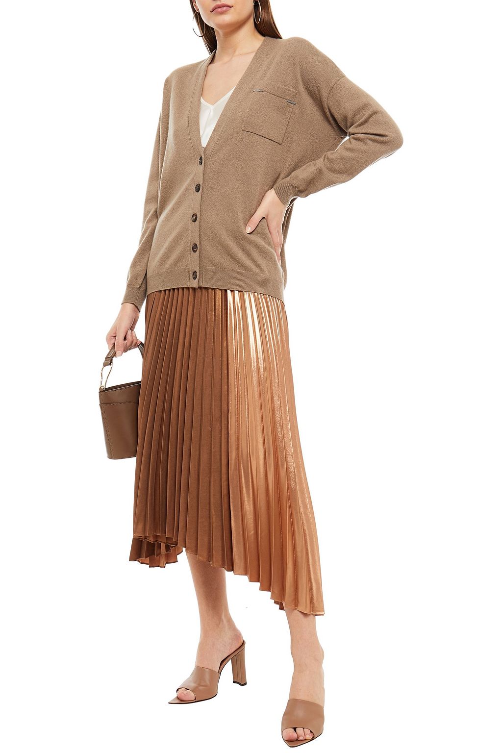 BRUNELLO CUCINELLI Bead-embellished cashmere cardigan