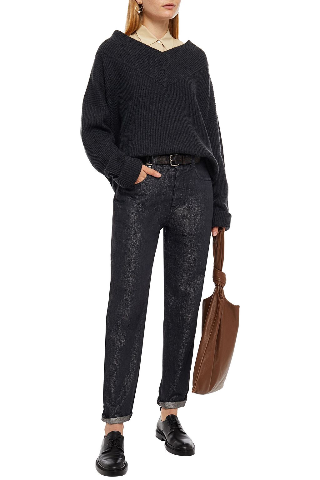 BRUNELLO CUCINELLI Oversized ribbed cashmere sweater