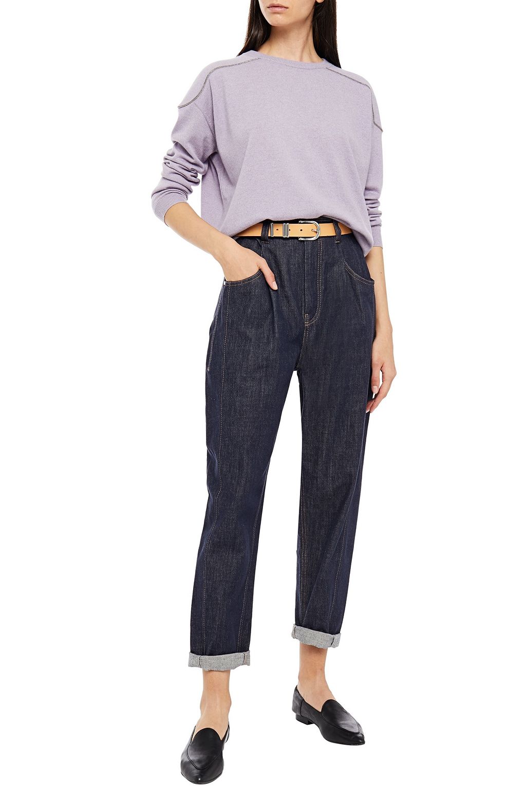 BRUNELLO CUCINELLI Bead-embellished cashmere sweater
