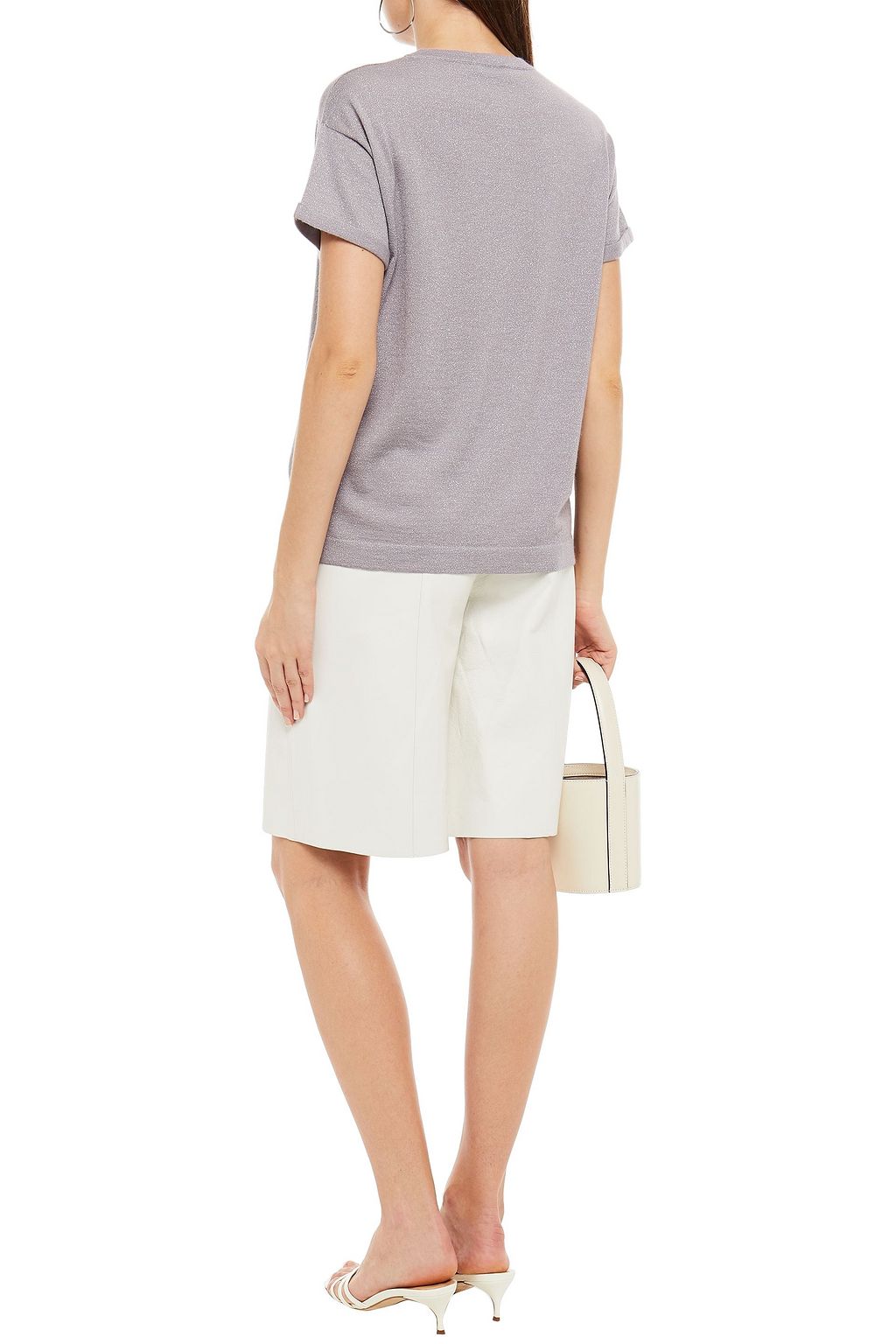 BRUNELLO CUCINELLI Metallic cashmere-blend T-shirt