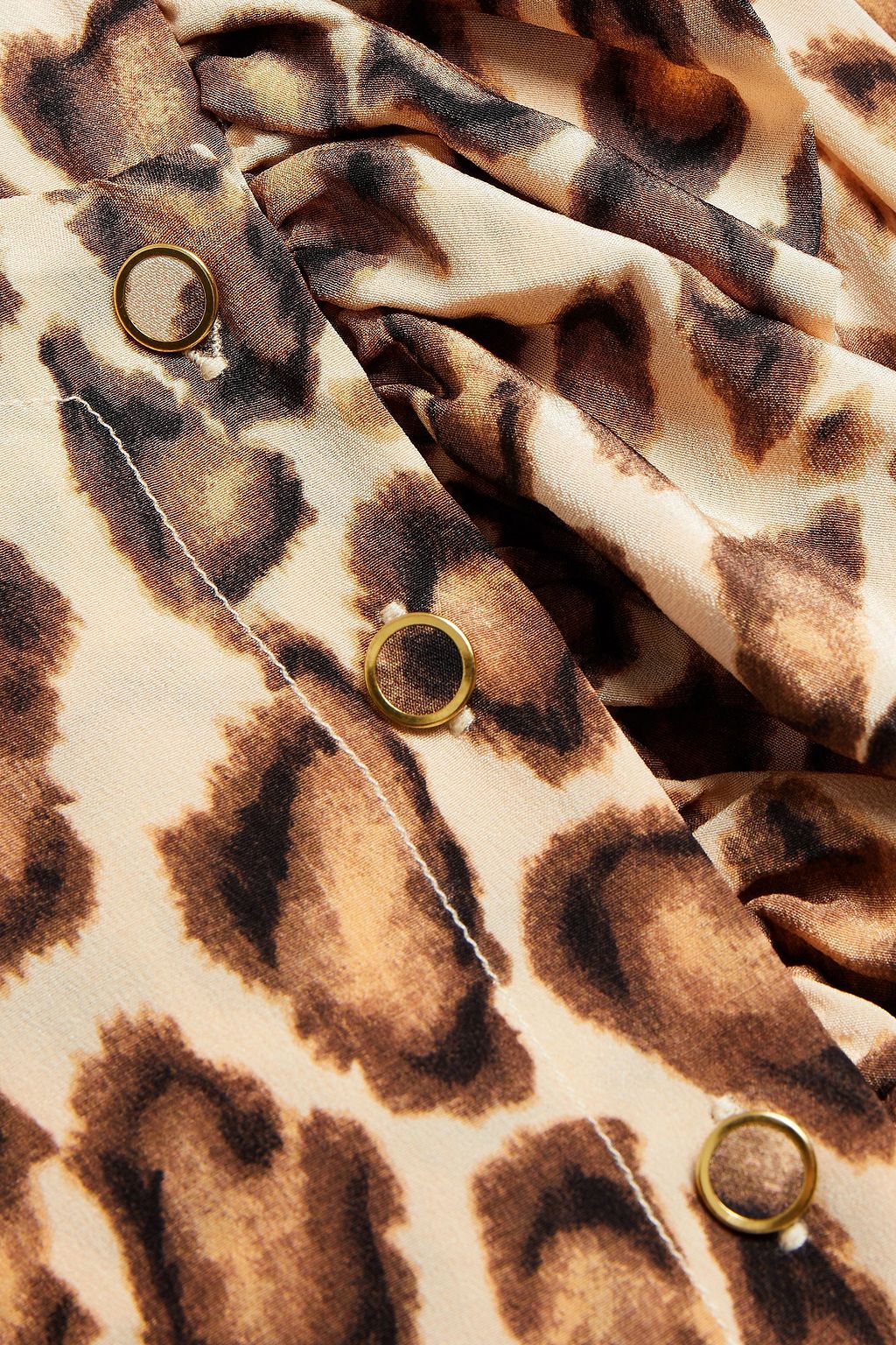 ZIMMERMANN Ruffle-trimmed leopard-print silk crepe de chine mini wrap dress