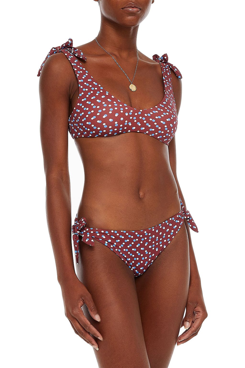 EBERJEY Polka-dot low-rise bikini briefs