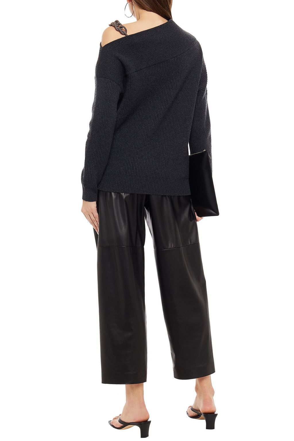 BRUNELLO CUCINELLI Embellished ribbed cashmere sweater