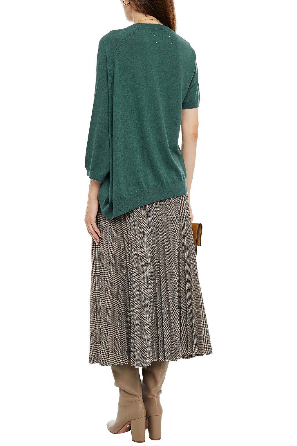 MAISON MARGIELA Oversized asymmetric cotton and cashmere-blend sweater