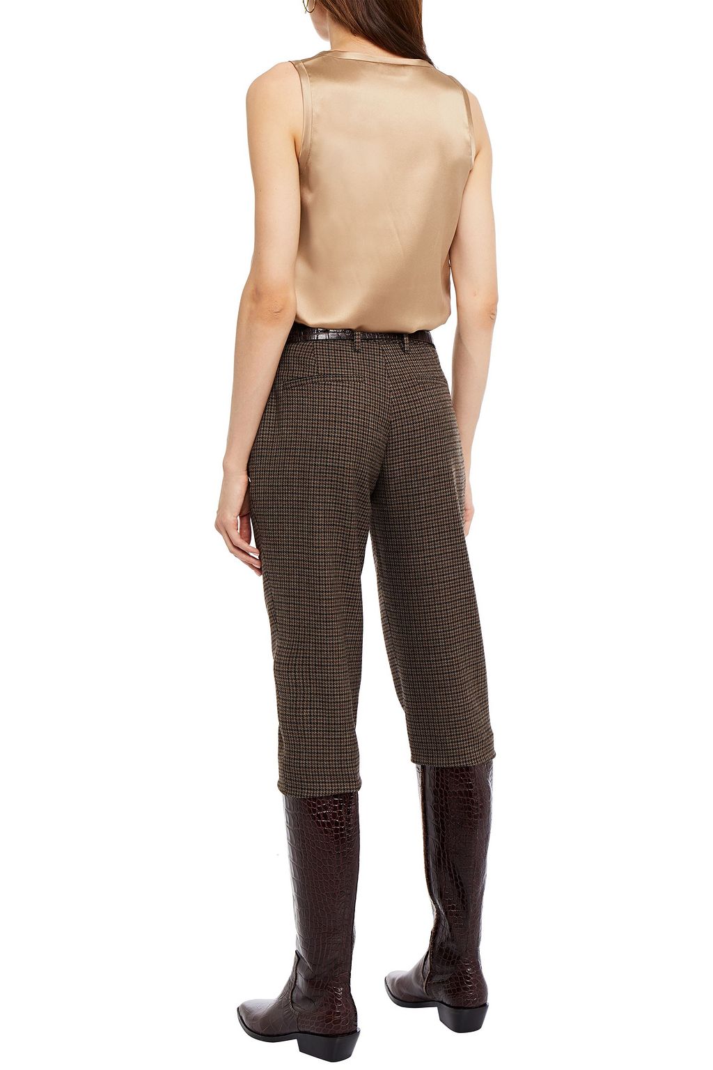 BRUNELLO CUCINELLI Silk-blend satin tank
