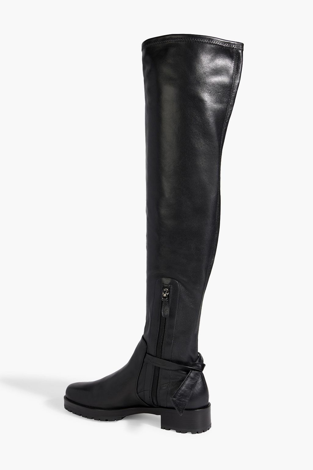 ALEXANDRE BIRMAN Bow-detailed leather over-the-knee boots