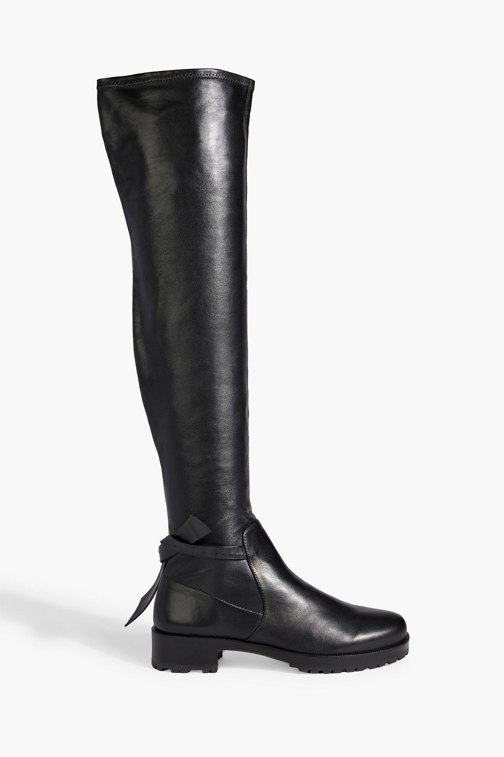 ALEXANDRE BIRMAN Bow-detailed leather over-the-knee boots | THE OUTNET