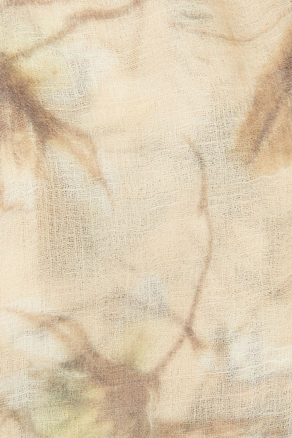 BRUNELLO CUCINELLI Frayed floral-print metallic cashmere-gauze scarf