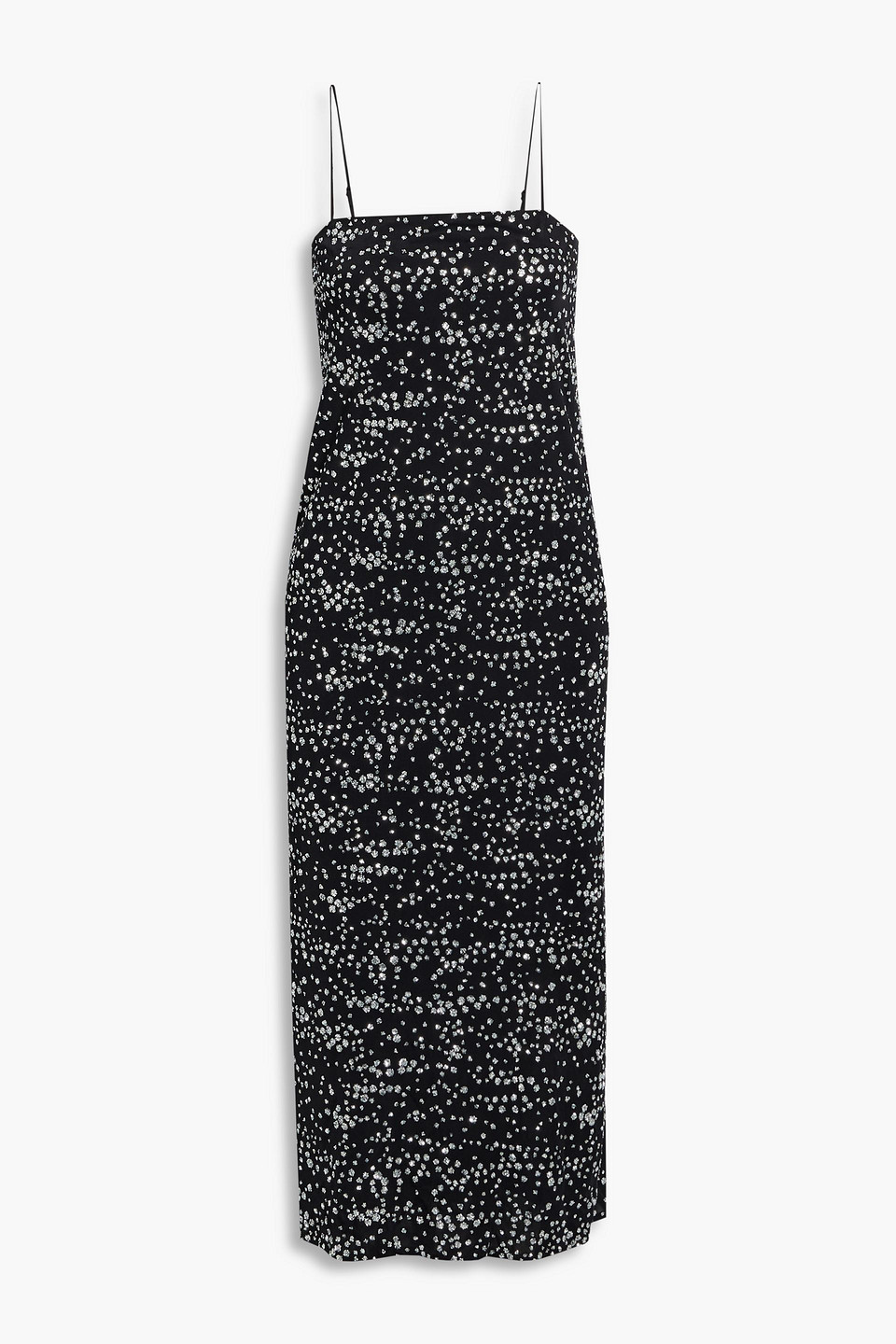 Glittered jersey midi dress
