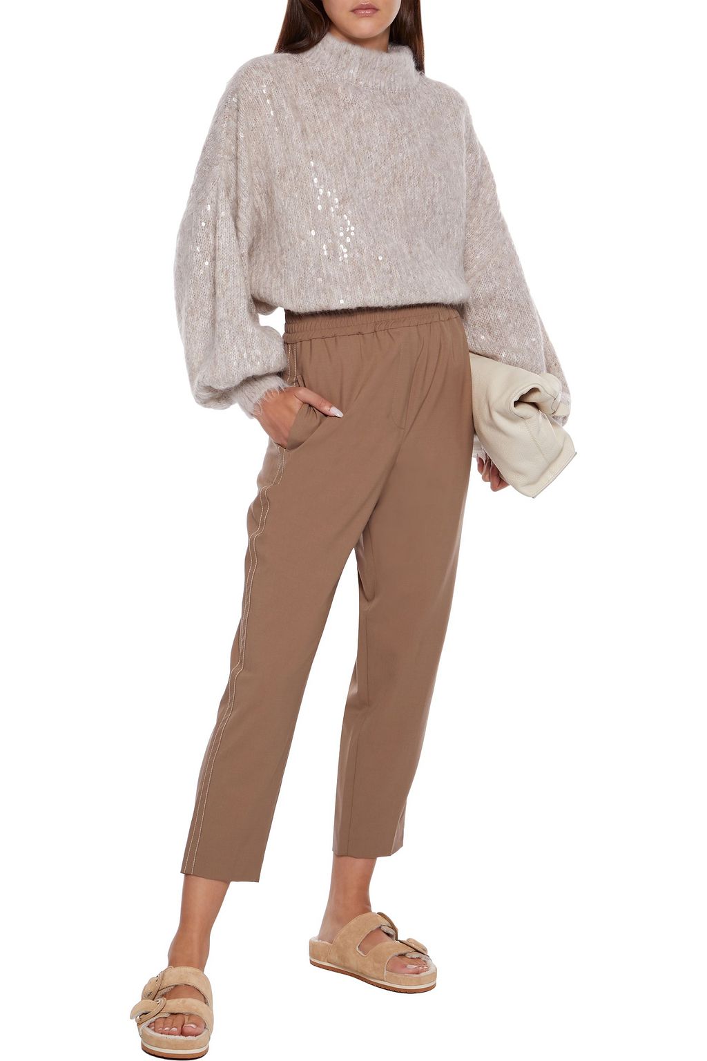 BRUNELLO CUCINELLI Sequined brushed knitted sweater