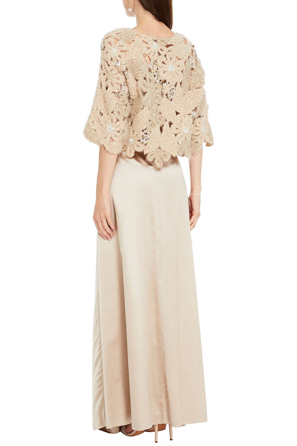 BRUNELLO CUCINELLI Embellished bouclé-knit mohair-blend top