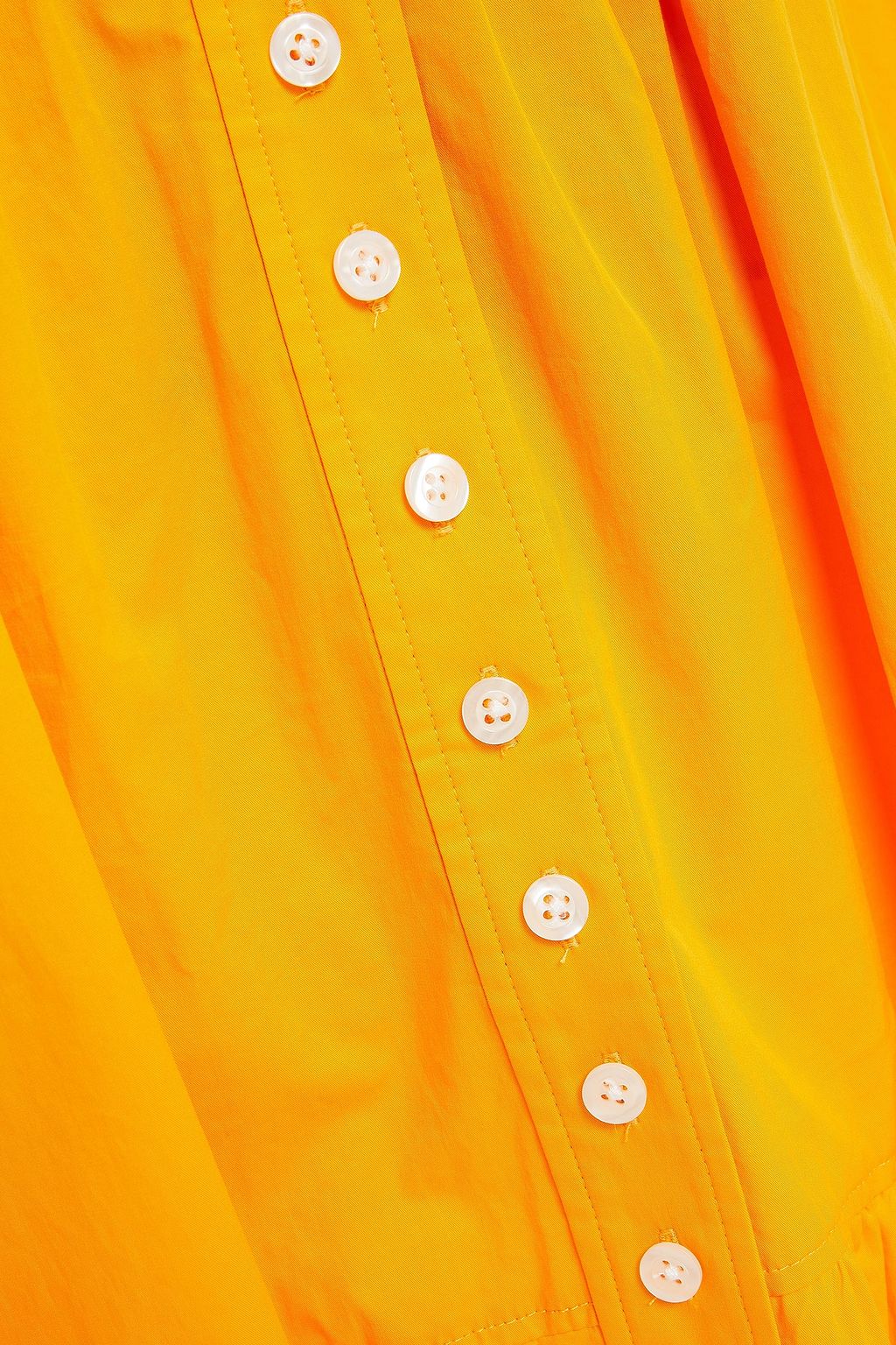 A.L.C. Gathered cotton-blend gabardine midi dress