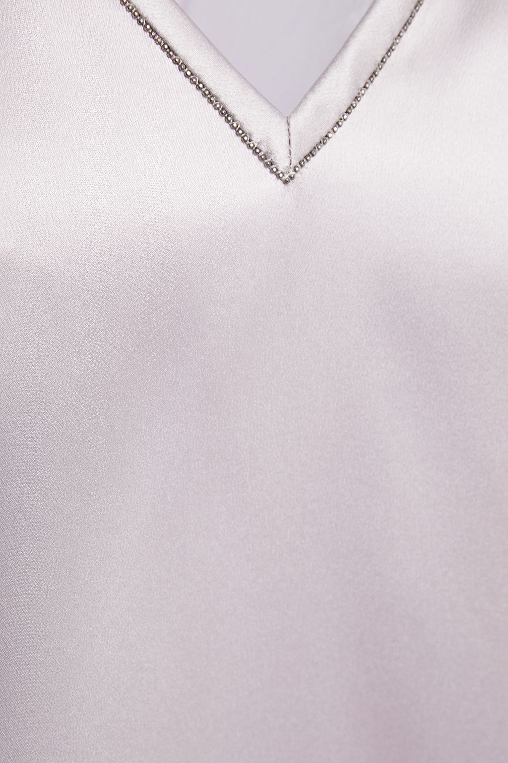 BRUNELLO CUCINELLI Bead-embellished stretch-silk satin top