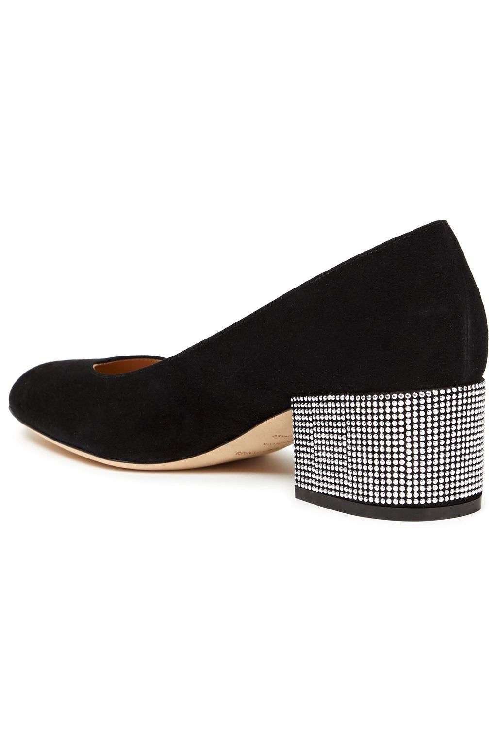 SERGIO ROSSI Embellished suede pumps