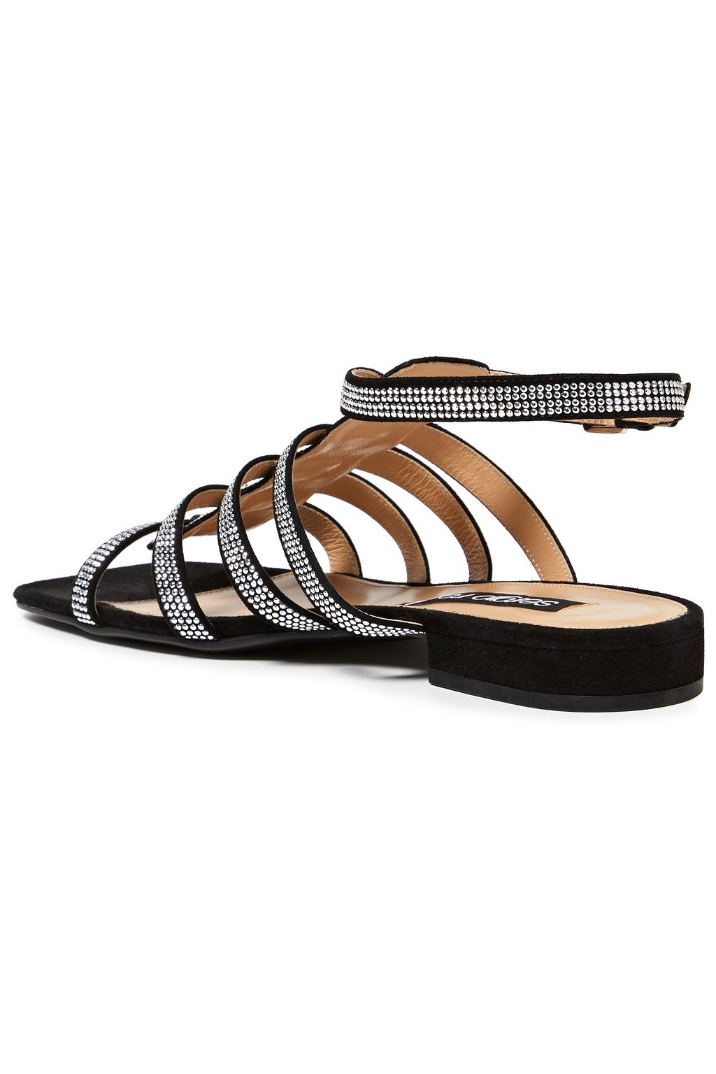 SERGIO ROSSI Bead-embellished suede sandals