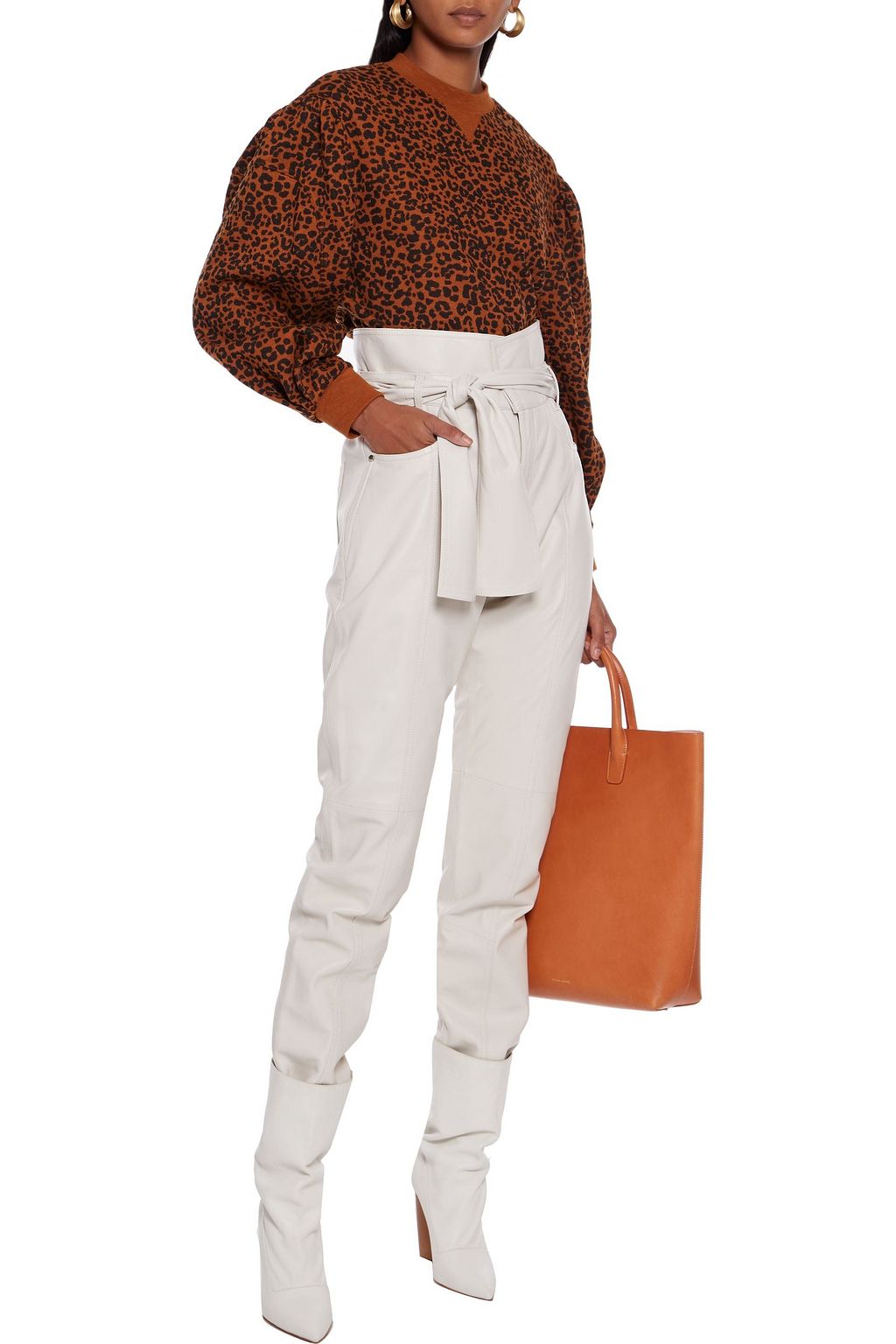 ULLA JOHNSON Lula leopard-print French cotton-terry sweatshirt