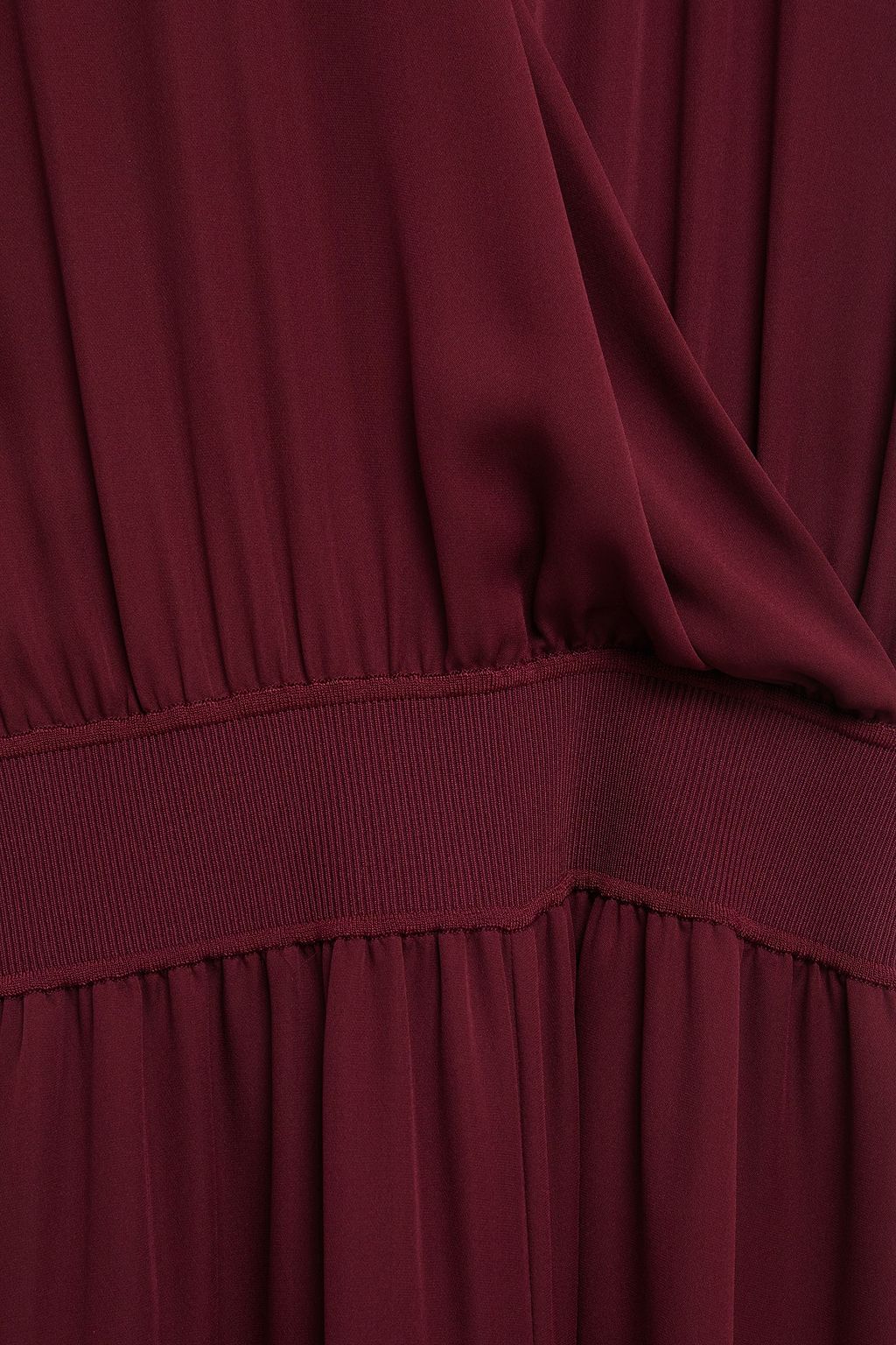THEORY Wrap-effect gathered silk crepe de chine jumpsuit