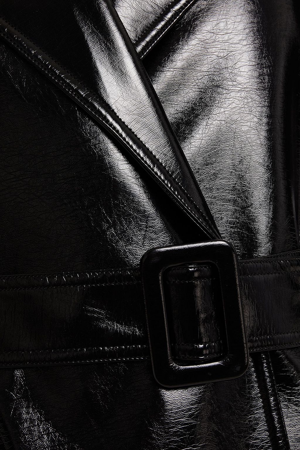 THEORY Oaklane faux patent-leather trench coat
