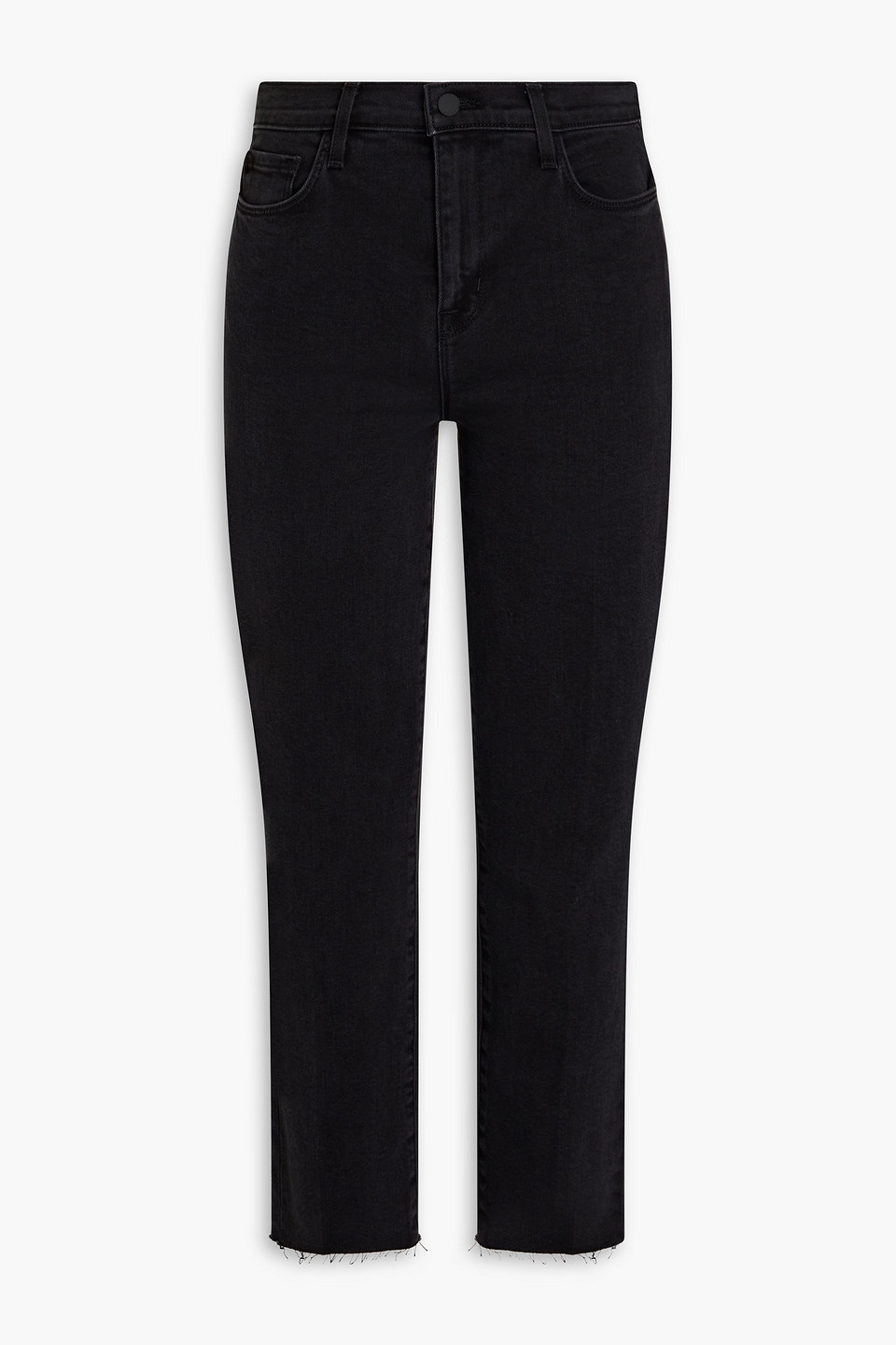 Cropped high-rise slim-leg jeans