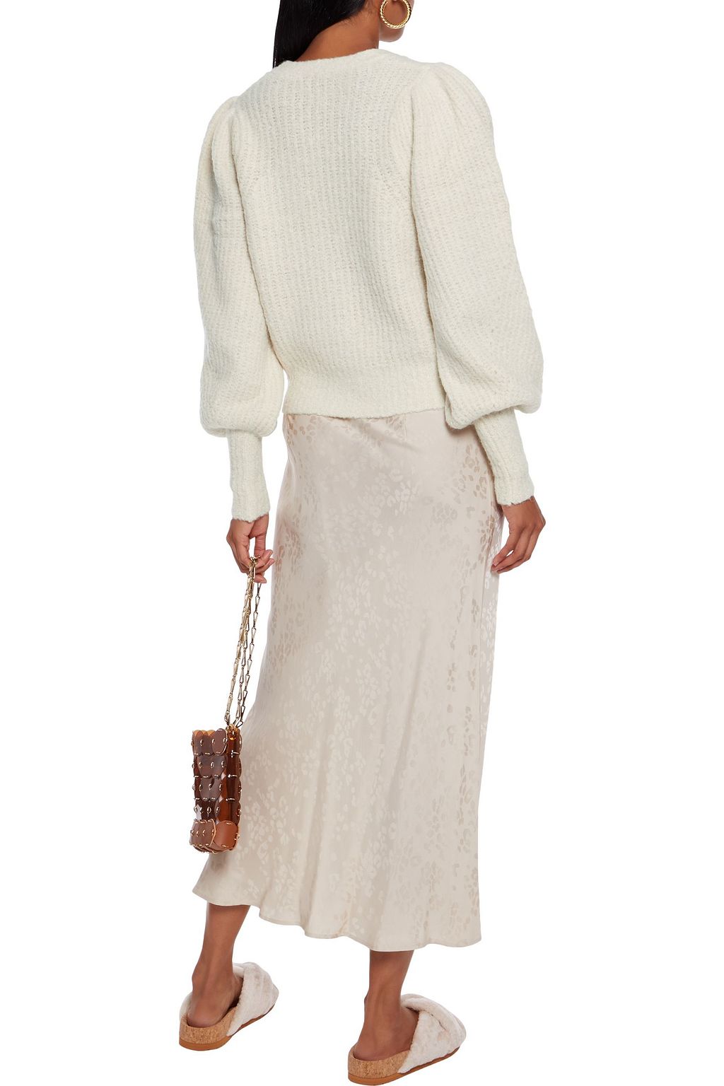 ULLA JOHNSON Polline cropped ribbed alpaca-blend cardigan