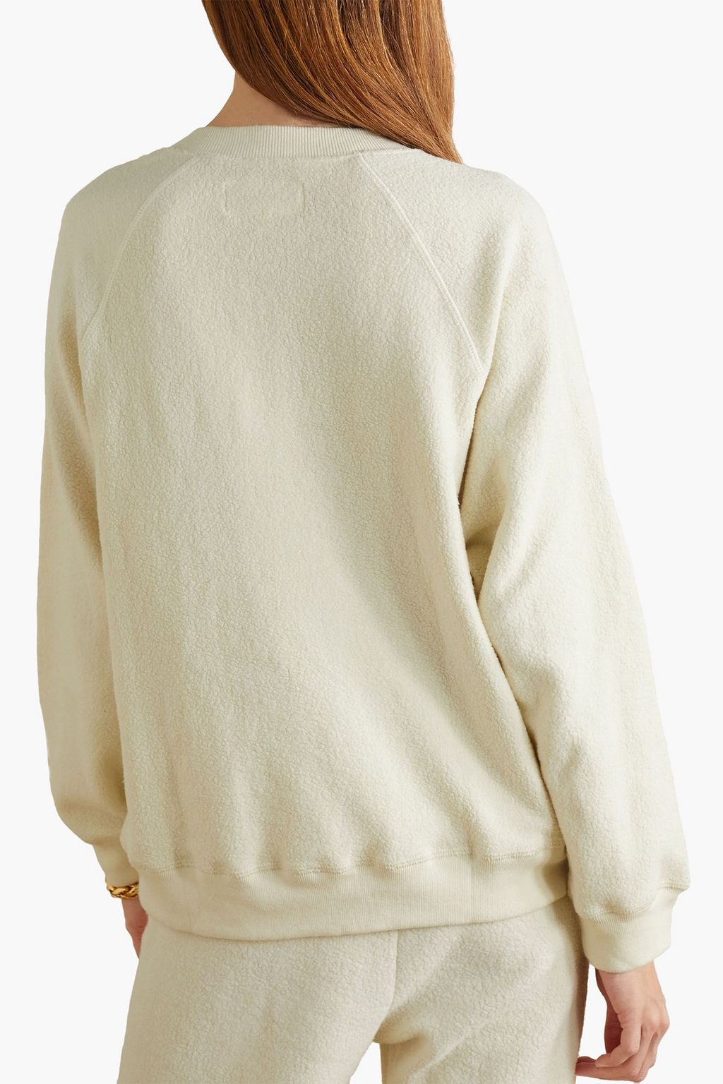 THE GREAT. Cottonblend fleece sweatshirt THE