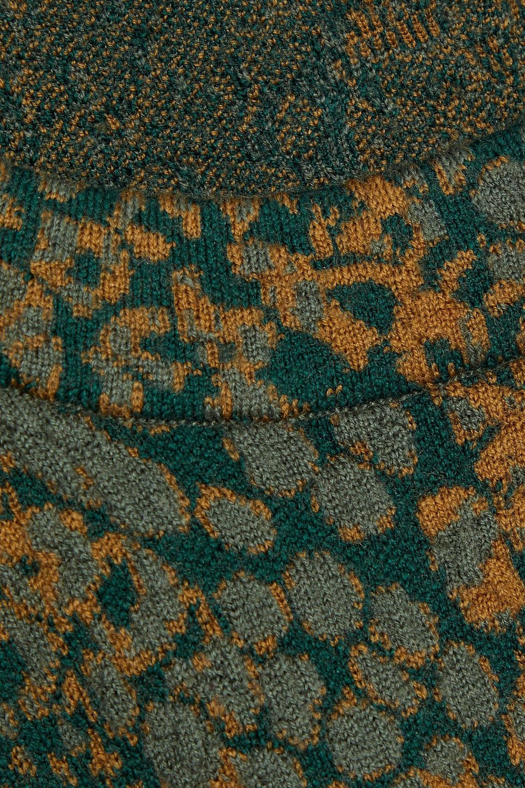 ULLA JOHNSON Gemma geraffter Pullover aus Jacquard-Strick aus Wolle