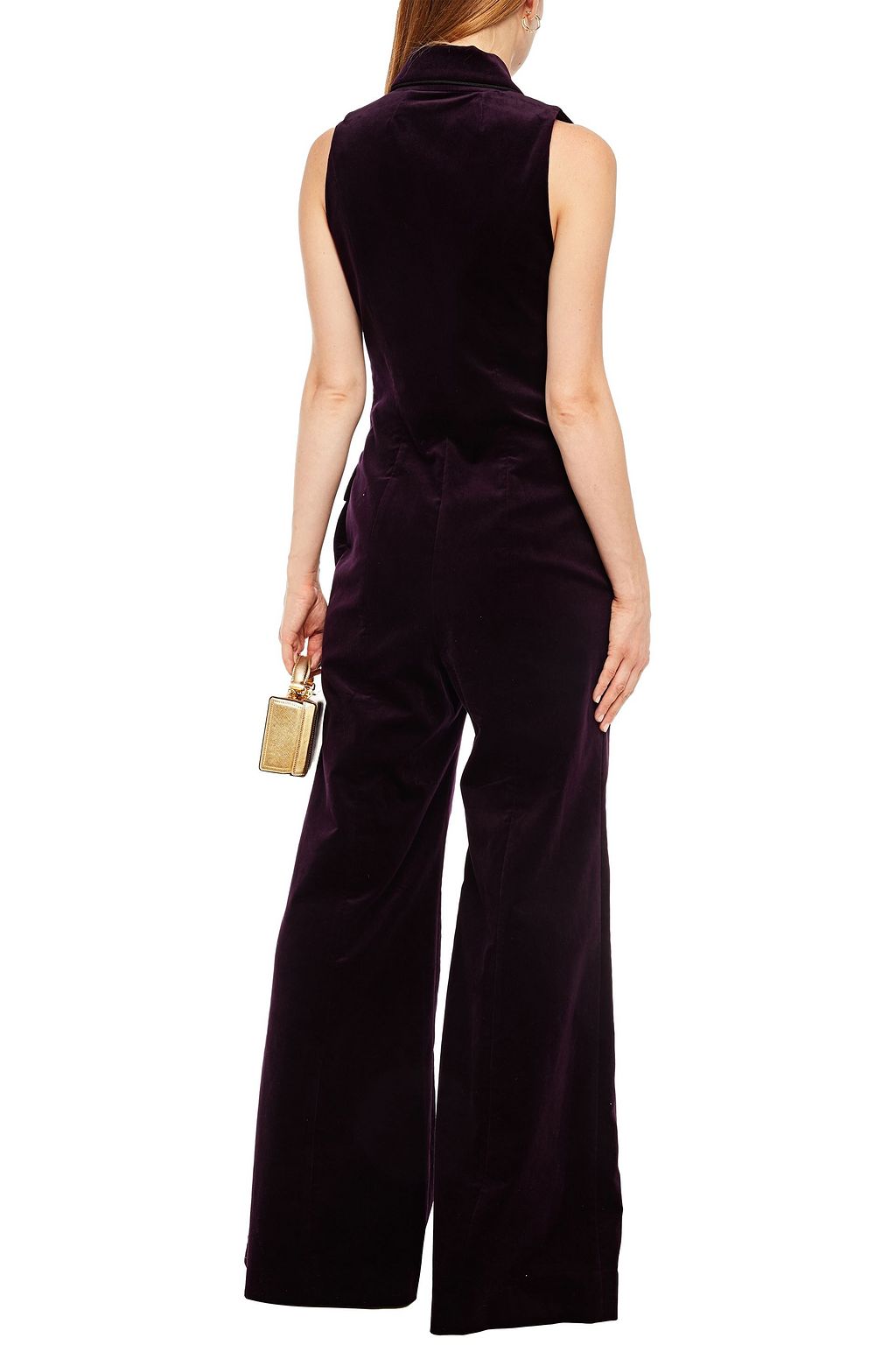 ZIMMERMANN Lucky Jumpsuit mit weitem Bein aus Samt aus einer Baumwollmischung