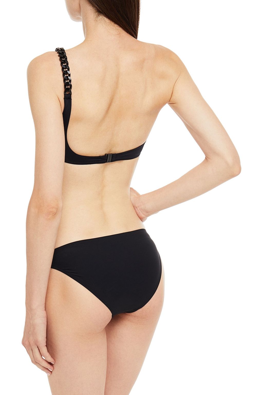 STELLA MCCARTNEY One-shoulder chain-trimmed bikini top