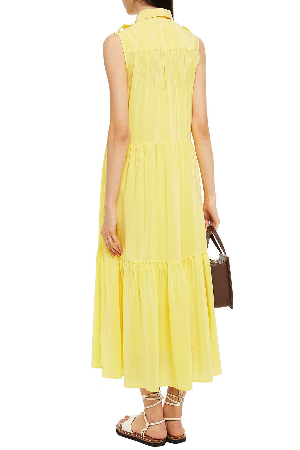 EQUIPMENT Alix washed silk midi shirt dress