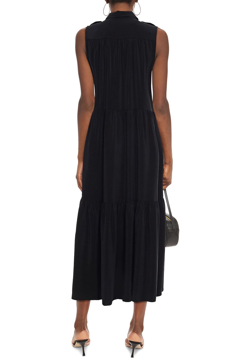 EQUIPMENT Allix tiered washed-silk midi dress