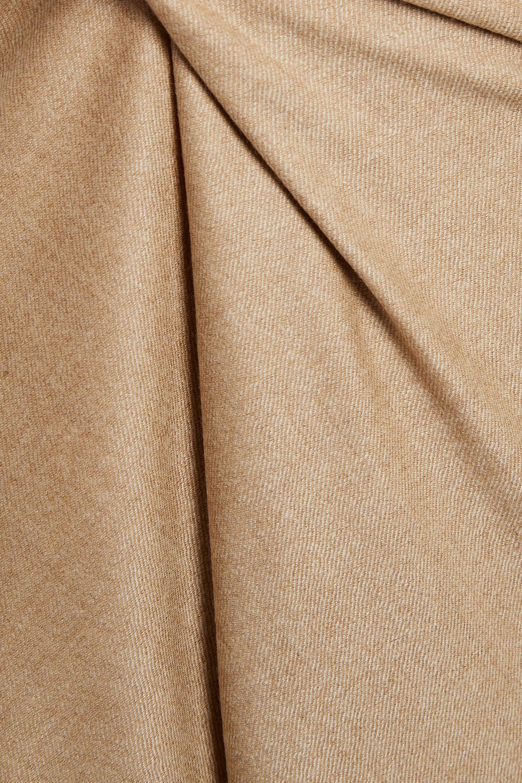 THEORY Fluted wool-felt midi skirt