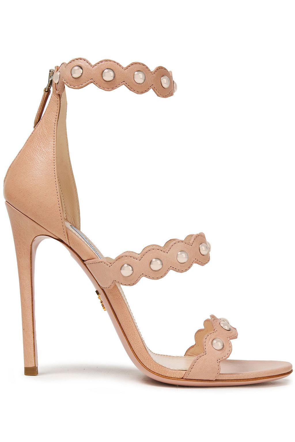 Neutral Studded leather sandals | Sale 