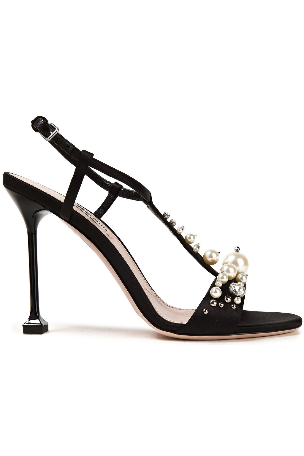 miu miu embellished leather sandals