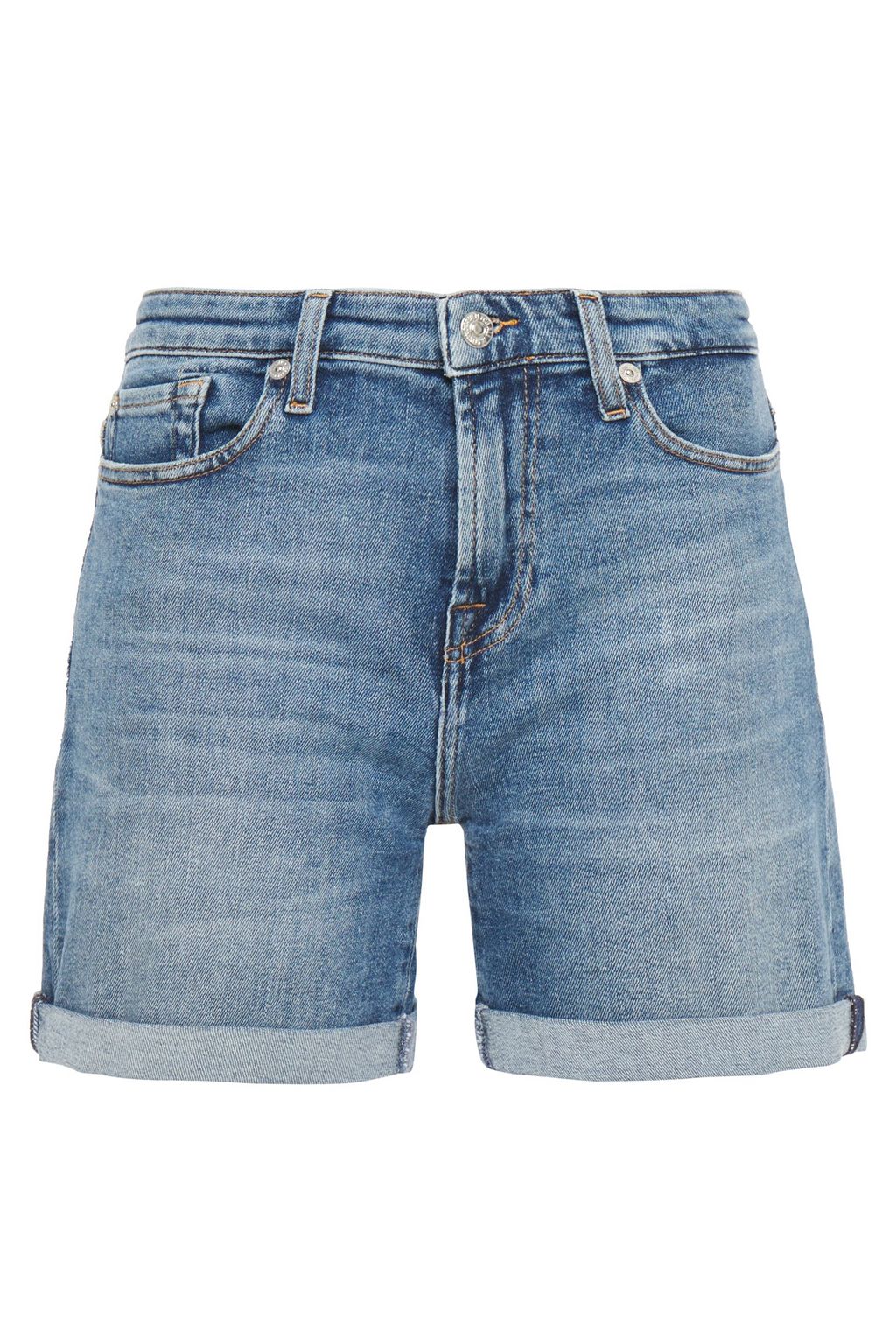 faded denim shorts