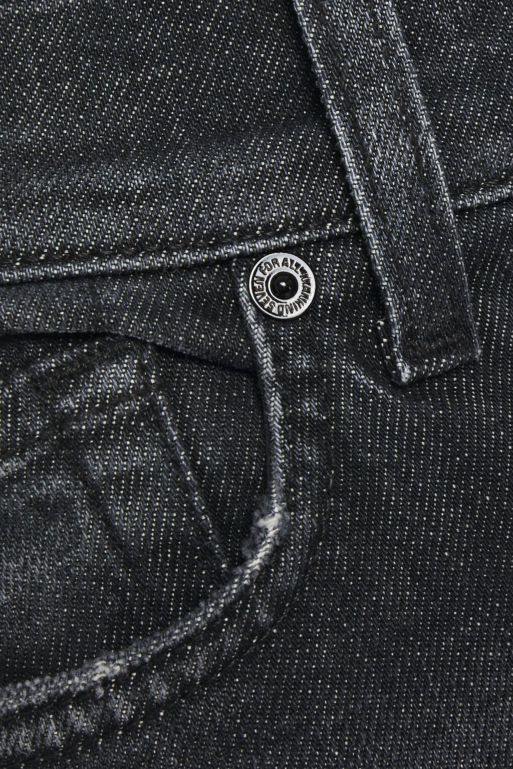 7 FOR ALL MANKIND Faded high-rise straight-leg jeans
