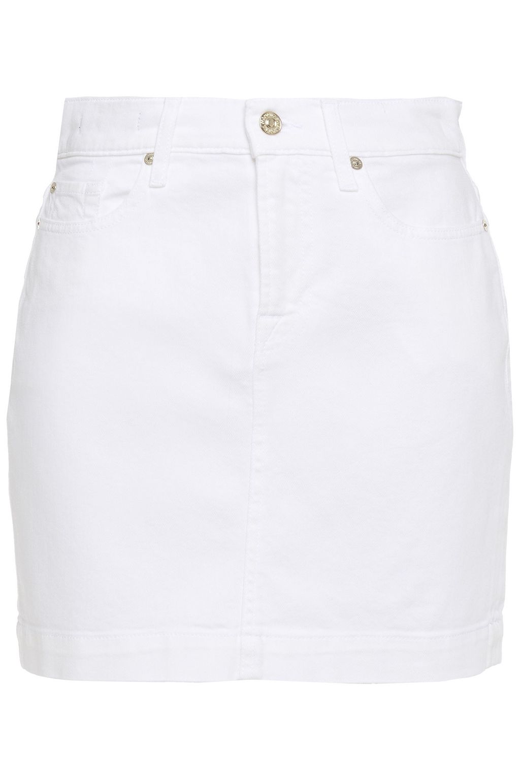 7 for all mankind white denim skirt