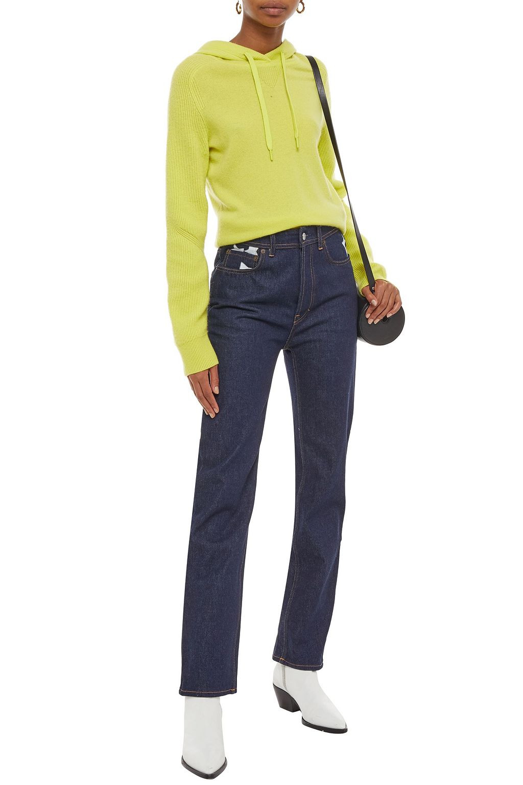 ACNE STUDIOS BLÅ KONST Log printed high-rise straight-leg jeans