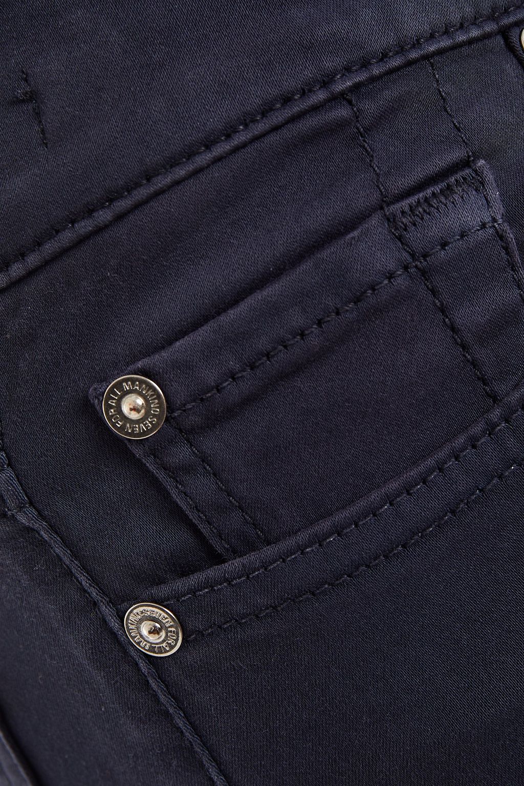 7 FOR ALL MANKIND Washed cotton-blend twill slim-leg pants