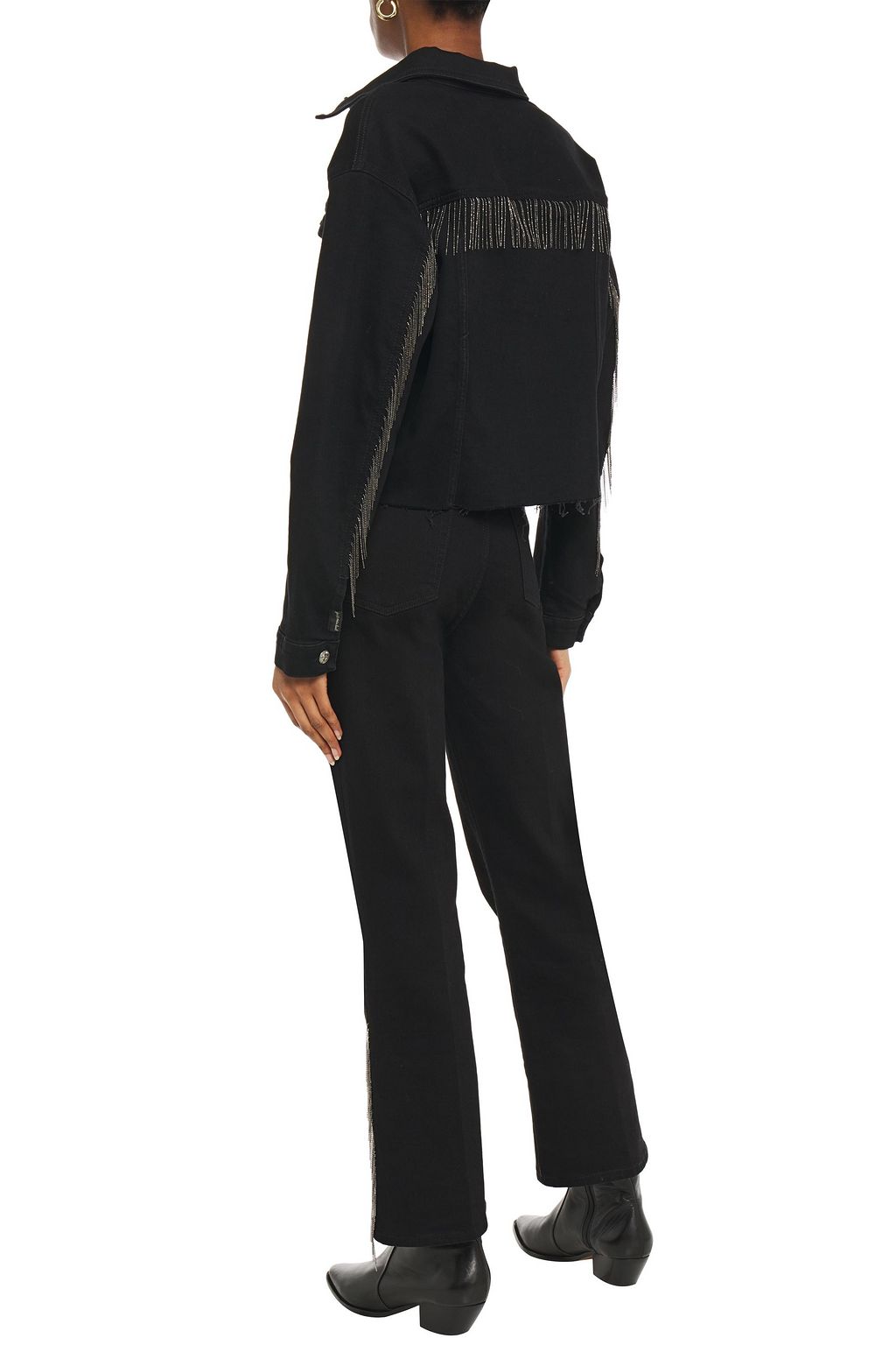 7 FOR ALL MANKIND Bead-embellished high-rise bootcut jeans