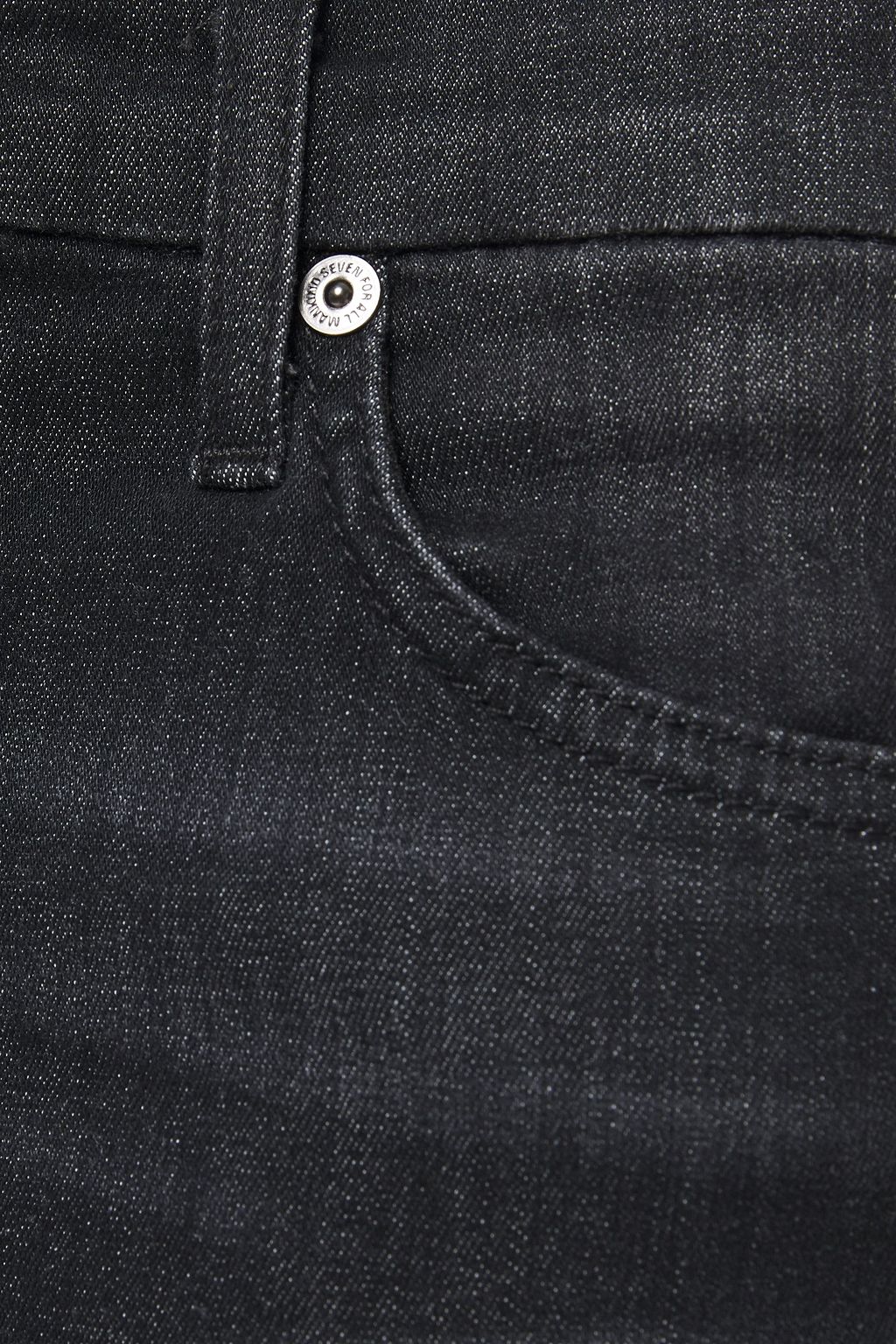 7 FOR ALL MANKIND Cropped faded mid-rise skinny jeans