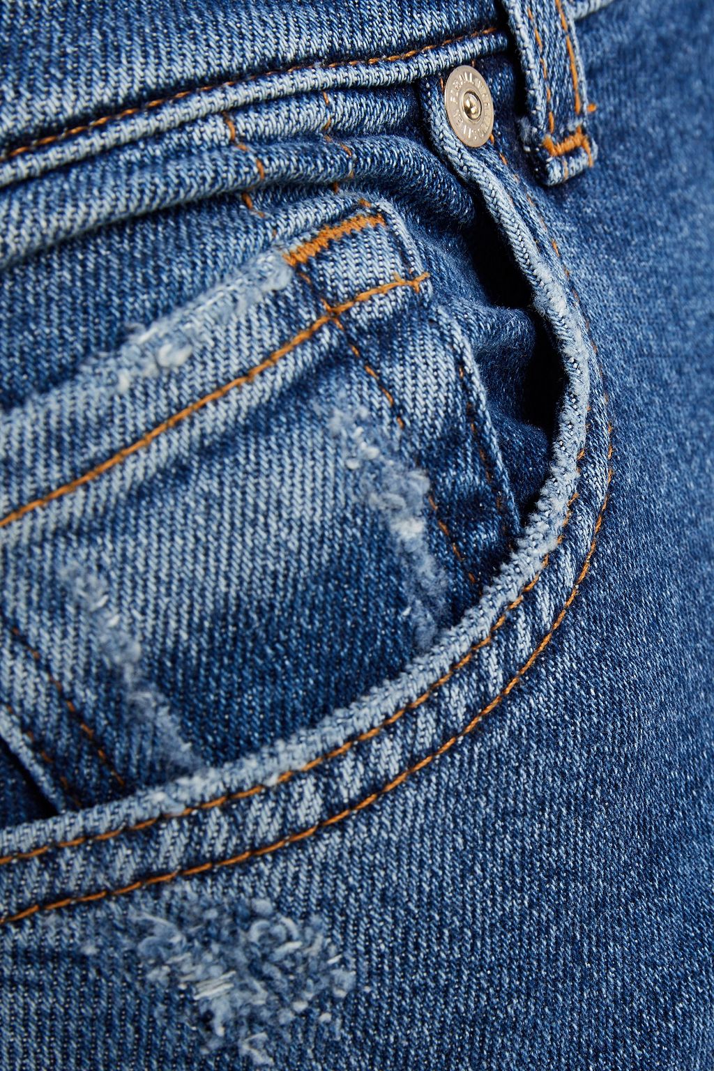 7 FOR ALL MANKIND Distressed high-rise flared jeans