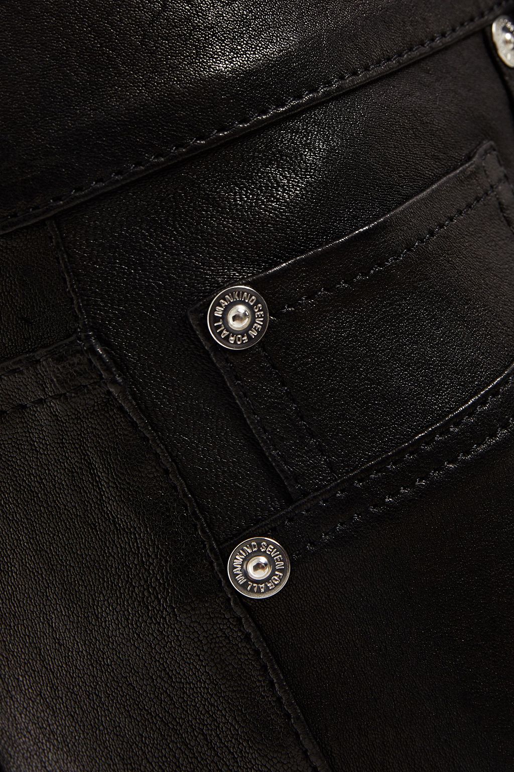 7 FOR ALL MANKIND Cropped leather skinny pants