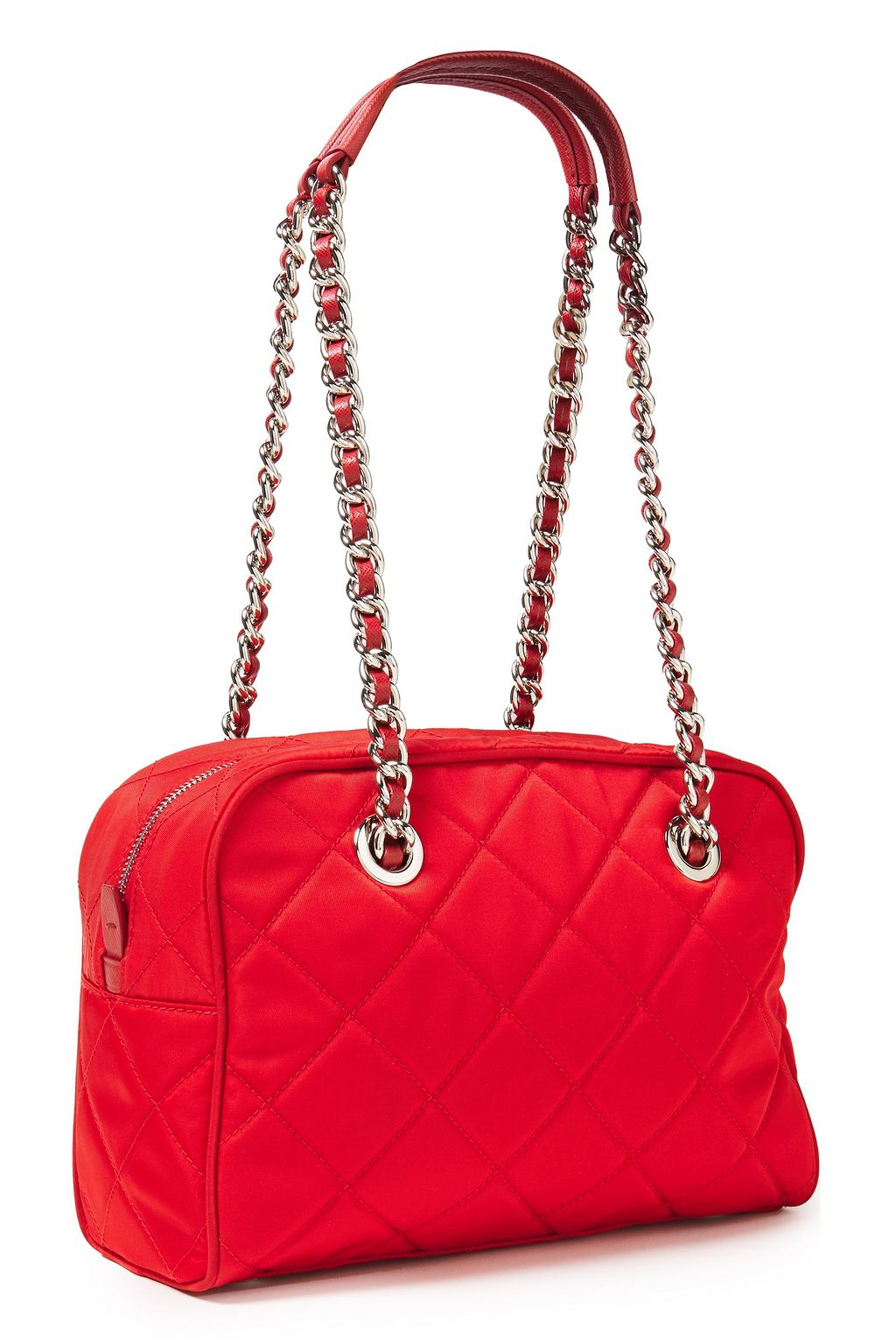 PRADA Leathertrimmed quilted nylon camera bag THE