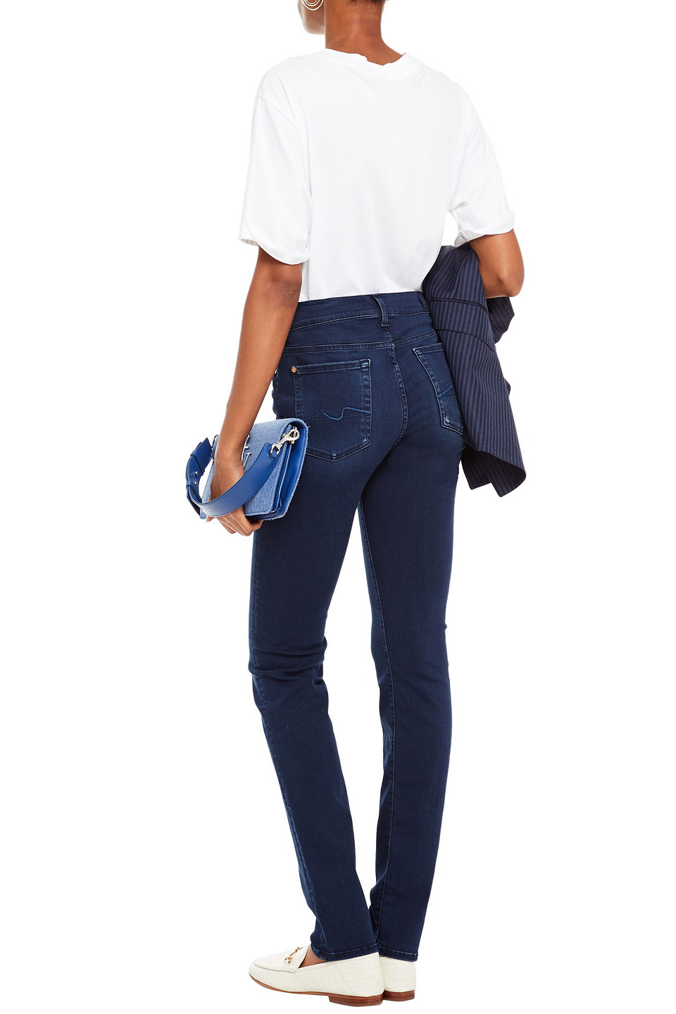 7 FOR ALL MANKIND ROZIE MID-RISE SLIM-LEG JEANS